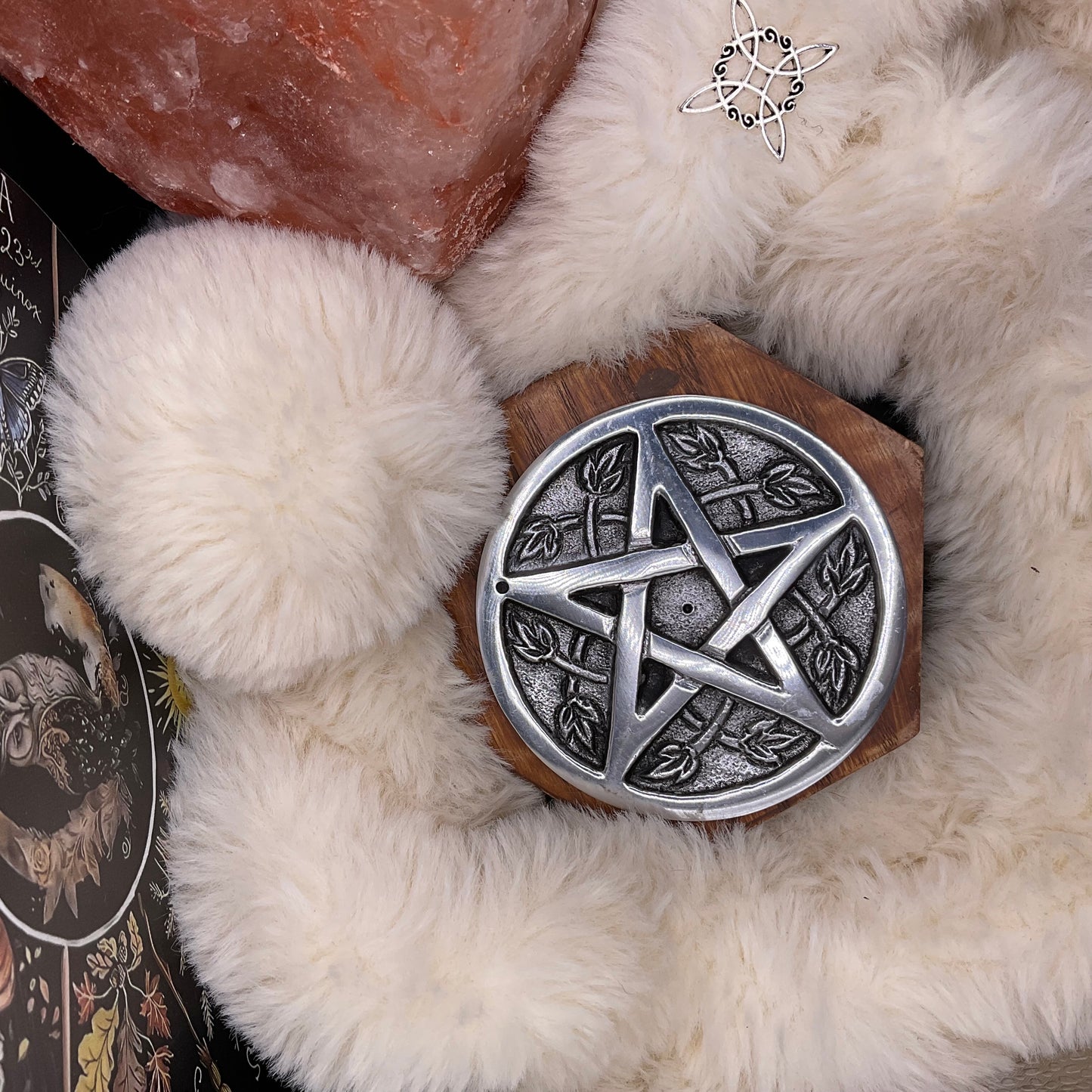 Porte-Encens en Métal Pentacle