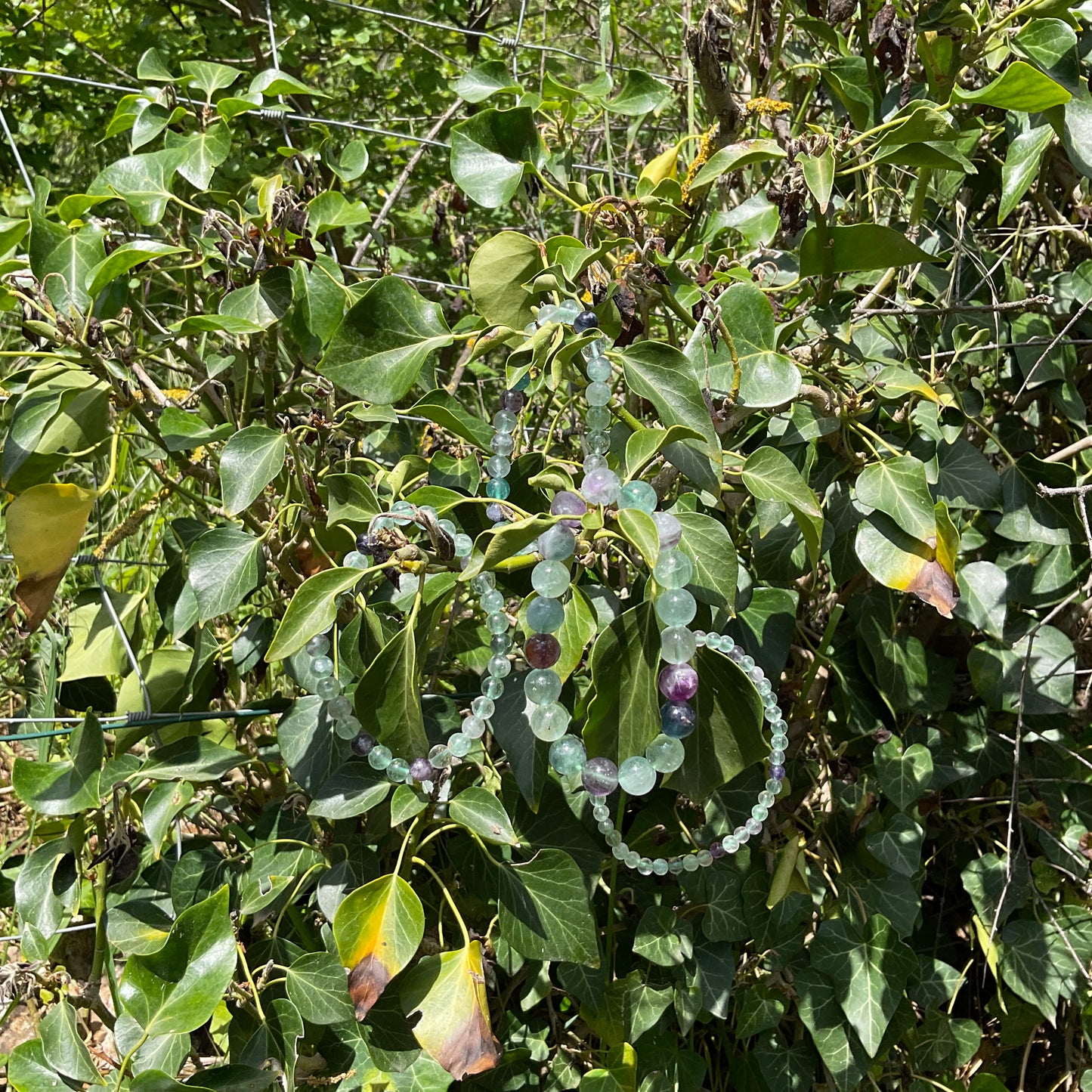 Bracelet FLUORITE  multicolore 4mm