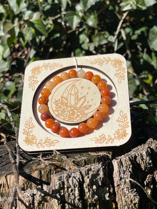 Bracelet Aventurine orange 8mm