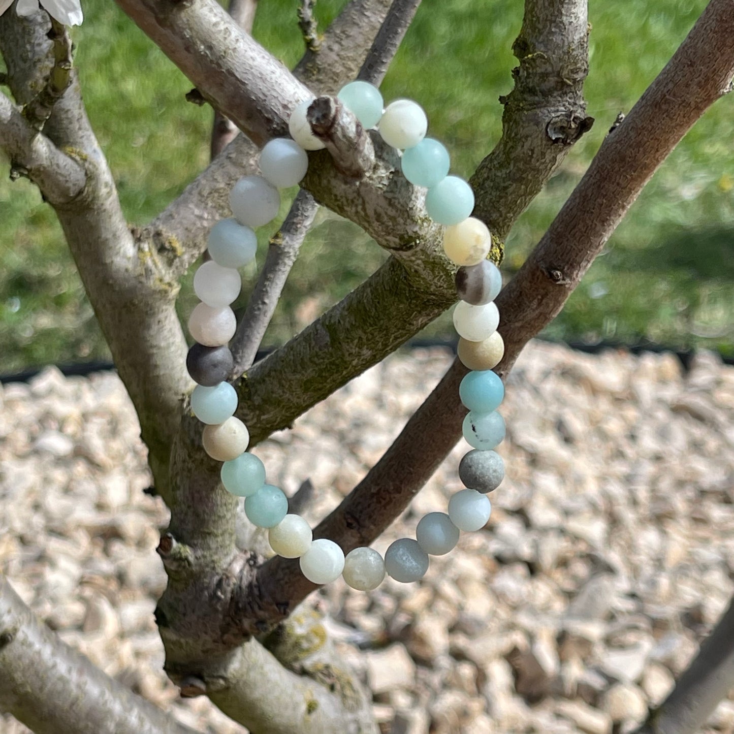 Bracelet Amazonite multi perles 6mm