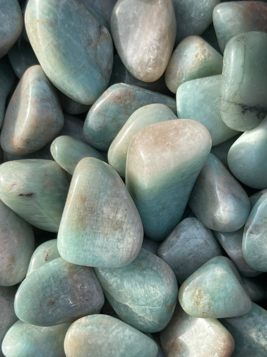 Pochon de 7 Amazonites Pierres Roulées