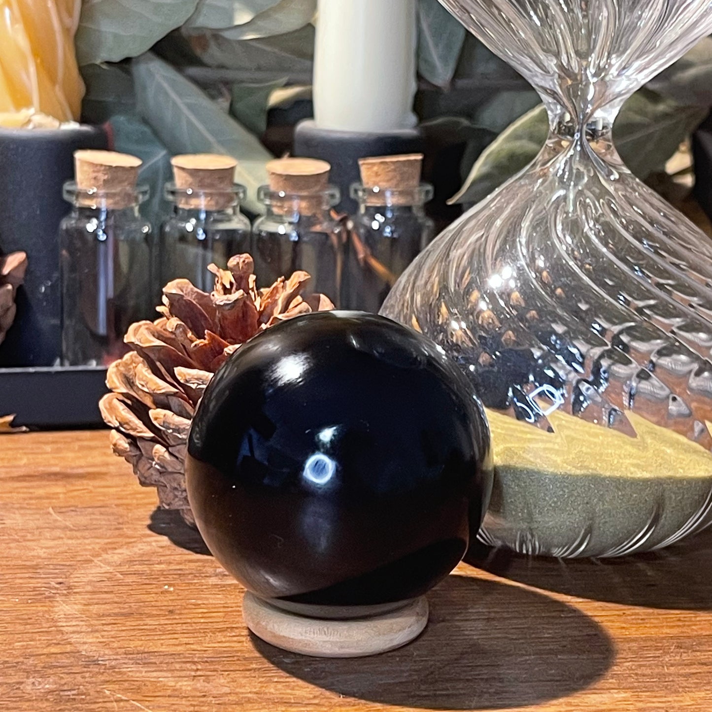 Sphère en OBSIDIENNE NOIRE